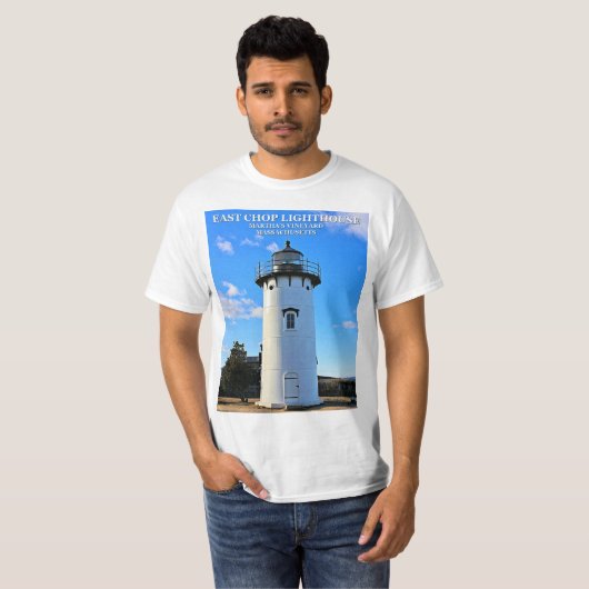 Phare de East Chop, T-Shirt Massachusetts (Devant entier)