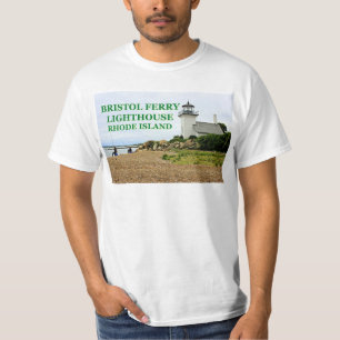Phare de ferry de Bristol, T-shirt d'Île de Rhode