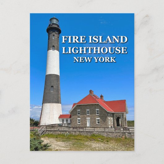 Phare de Fire Island, New York Carte postale (Devant)