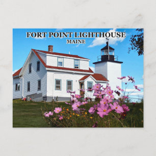 Phare de Fort Point, carte postale du Maine