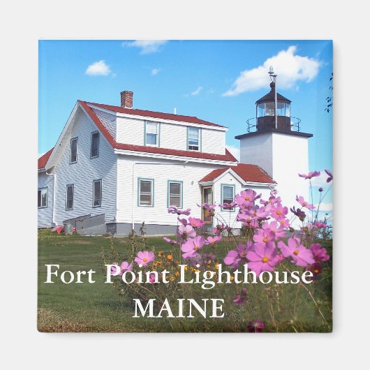 Phare de Fort Point, Maine Magnet (Devant)