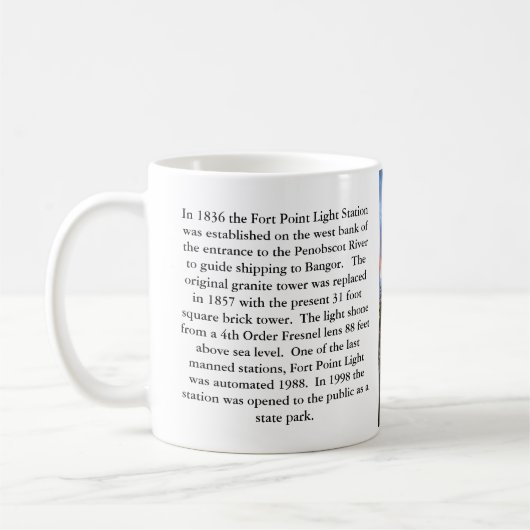 Phare de Fort Point, Maine Mug (Gauche)