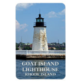 Phare de Goat Island, Rhode Island Flexi Magnet (Vertical)