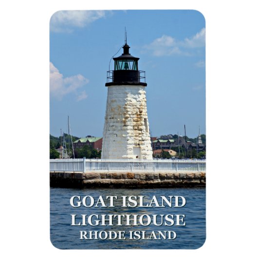 Phare de Goat Island, Rhode Island Flexi Magnet (Vertical)