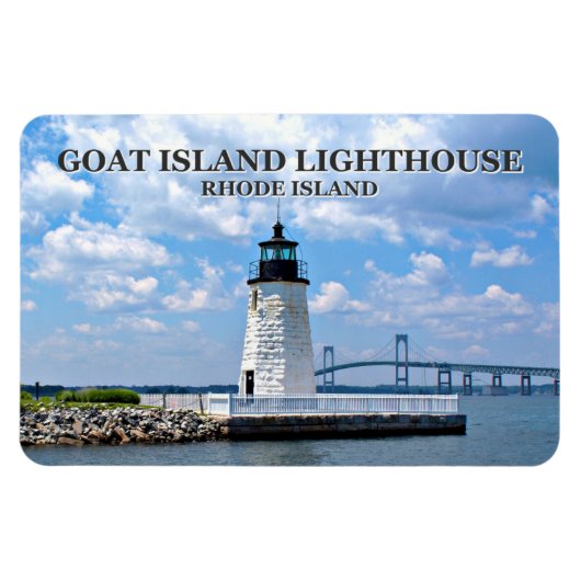 Phare de Goat Island, Rhode Island Flexi Magnet (Horizontal)