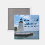 Phare de Goat Island, Rhode Island Magnet (Recto/Verso)