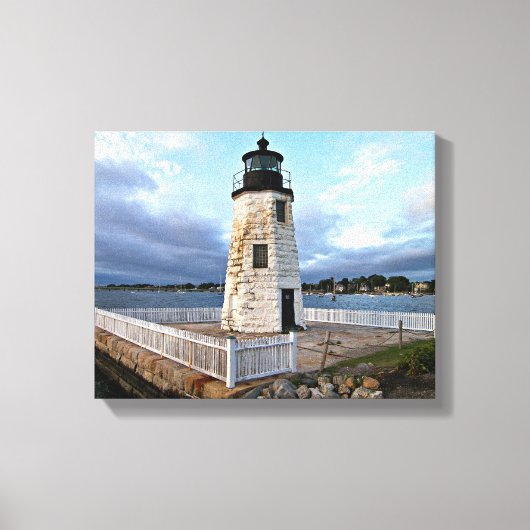 Phare de Goat Island, toile de Rhode Island Imprim (Recto)