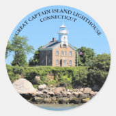 Phare de Great Captain Island, Sticker rond CT (Devant)