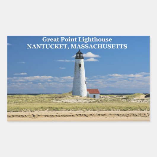 Phare de Great Point, Nantucket, Autocollants MA (Devant)