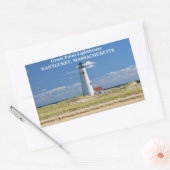 Phare de Great Point, Nantucket, Autocollants MA (Enveloppe)