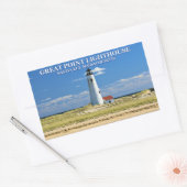 Phare de Great Point, Nantucket, Autocollants MA (Enveloppe)