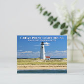 Phare de Great Point, Nantucket, carte postale MA (Debout devant)