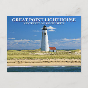 Phare de Great Point, Nantucket, carte postale MA