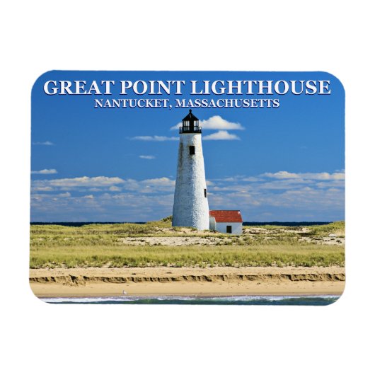 Phare de Great Point Nantucket MA Magnet (Horizontal)