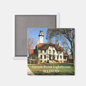 Phare de Grosse Point, Illinois Magnet (Recto/Verso)