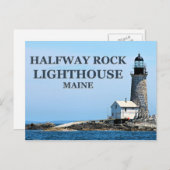 Phare de Halfway Rock, Maine Carte postale (Devant / Derrière)