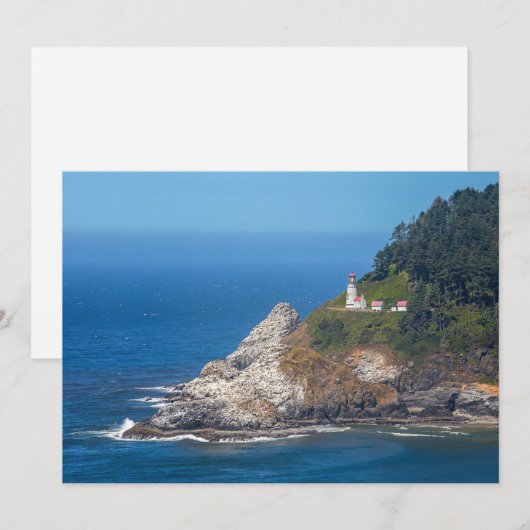 Phare de Heceta Head | Côte de l'Oregon | Carte (Devant / Derrière)