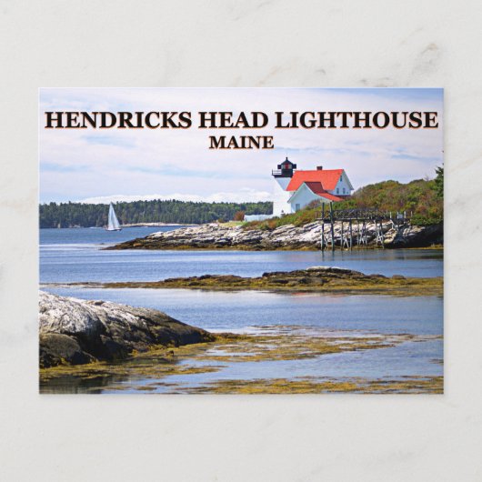 Phare de Hendricks Head, Carte postale du Maine (Devant)