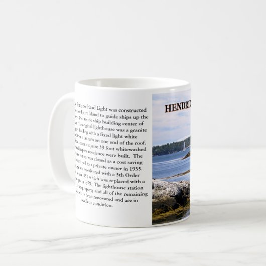Phare de Hendricks Head, Maine Mug (Devant gauche)