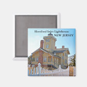 Phare de Hereford Inlet, New Jersey Magnet (Recto/Verso)