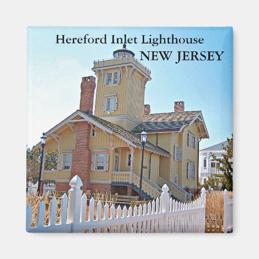 Phare de Hereford Inlet, New Jersey Magnet (Devant)