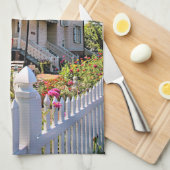 Phare de Hereford Inlet, serviette de thé du New J (Quart Plié)