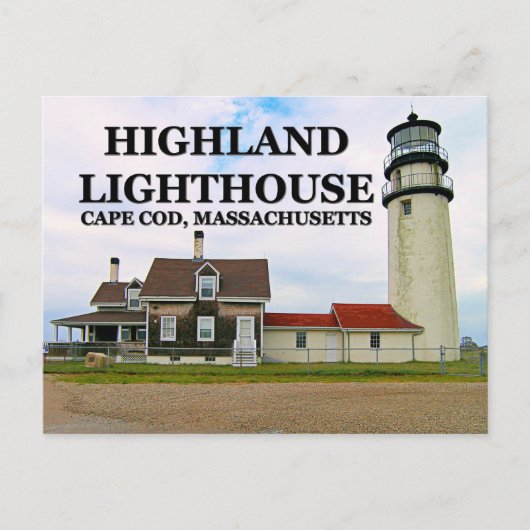 Phare de Highland, carte postale du Massachusetts (Devant)