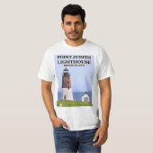 Phare de Judith de point, T-shirt d'Île de Rhode (Devant entier)