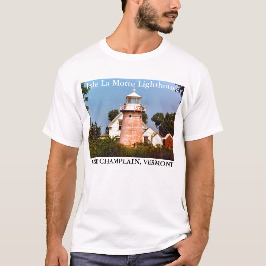 Phare de La Motte d'île, T-shirt du Vermont (Devant)