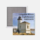 Phare de la rivière Coquille, Oregon Magnet (Recto/Verso)