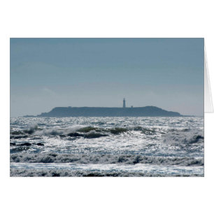Phare de l'île de Destruction depuis la plage de R