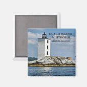 Phare de l'île néerlandaise, Rhode Island Magnet (Recto/Verso)