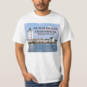 Phare de l'île néerlandaise, T-shirt Rhode Island