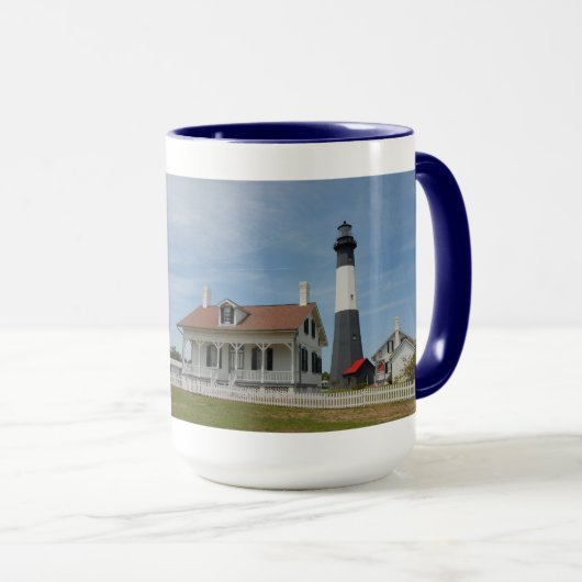Phare de l'île Tybee Georgia Mug (Devant droit)