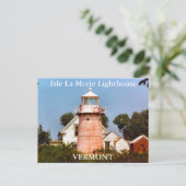 Phare de l'Isle La Motte, carte postale Vermont (Debout devant)