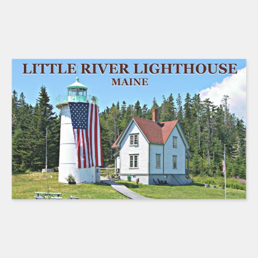 Phare de Little River, Stickers Maine (Devant)