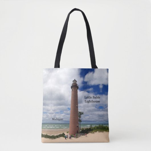 Phare de Little Sable sur tout le sac fourre-tout (Devant)