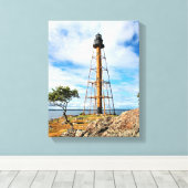 Phare de Marblehead Massachusetts Toile Enveloppée (Insitu (Plancher de Bois))