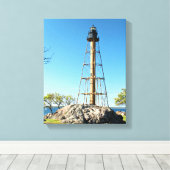 Phare de Marblehead Massachusetts Toile Enveloppée (Insitu (Plancher de Bois))