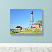 Phare de Marblehead Massachusetts Toile Enveloppée (Insitu (Plancher de Bois))