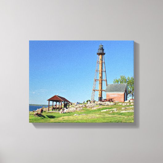 Phare de Marblehead Massachusetts Toile Enveloppée (Recto)