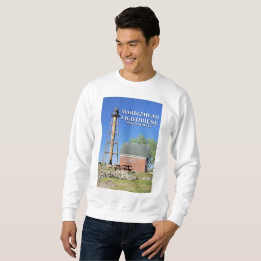 Phare de Marblehead, Sweatshirt du Massachusetts (Devant entier)