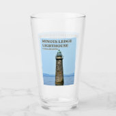 Phare de Minots Ledge, Verre de pinte du Massachus (Devant)