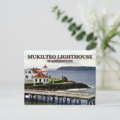 Phare de Mukilteo, Washington Carte postale (Debout devant)