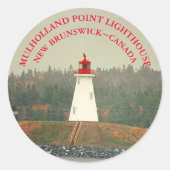 Phare de Mulholland Point, NB Stickers ronds (Devant)
