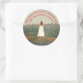 Phare de Mulholland Point, NB Stickers ronds (Sac)