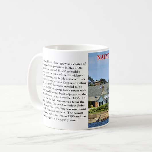 Phare de Nayatt Point, Rhode Island Mug (Devant gauche)