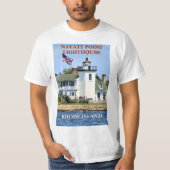 Phare de Nayatt Point, T-shirt Rhode Island (Devant)