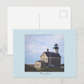 Phare de North Light Rhode Island Carte postale (Devant / Derrière)