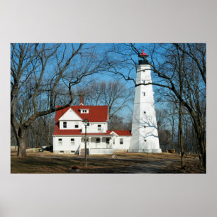 Phare de North Point Milw WI Affiche